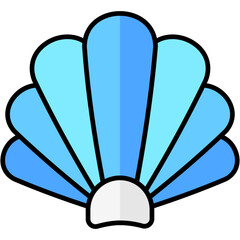 shell lineal multi color icon, related to summer theme