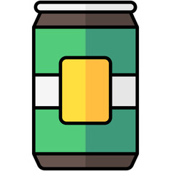 beer cans lineal multi color icon, related to summer theme