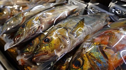 Packaged plastic encased fish from Rawa Pening