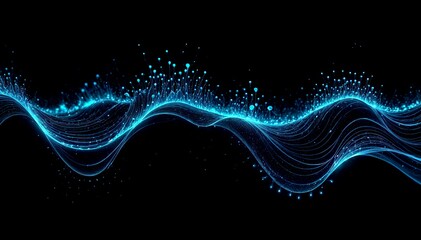 Glowing Particle Waves in a Dark Digital Landscape