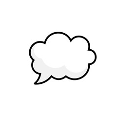 Comic Speech Bubble. Speech Balloons with Halftones for Chats and Text Messages. Isolated Vector Illustration