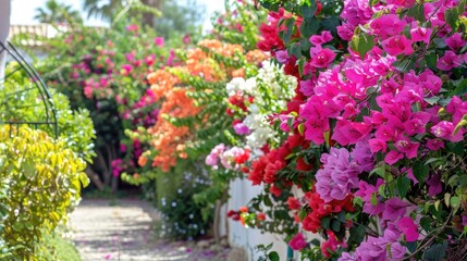 Naklejka premium Enhancing Your Garden with Bougainvillea or Paper Flowers