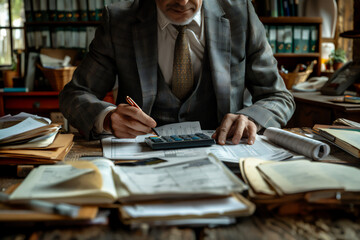 仕事をするビジネスマン