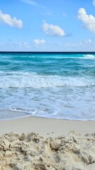Beach and Blue Sky in Playa del Carmen, Mexico
