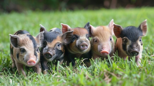 Small domestic pig breeds are often called miniature pigs