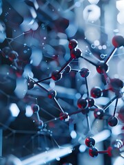 Hi tech molecular model with interactive touch points, allowing students to explore chemical bonds in a virtual reality environment