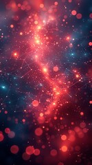 Fototapeta premium Abstract background with bright red swirling lights and smoke.