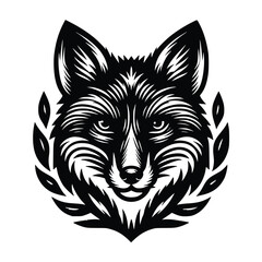 a head of fox  vector illustration. can be used for emblem, t-shirt, merchandise and more