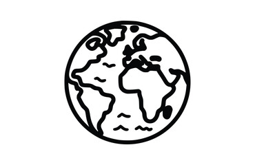 Flat world icon symbol vector Illustration.