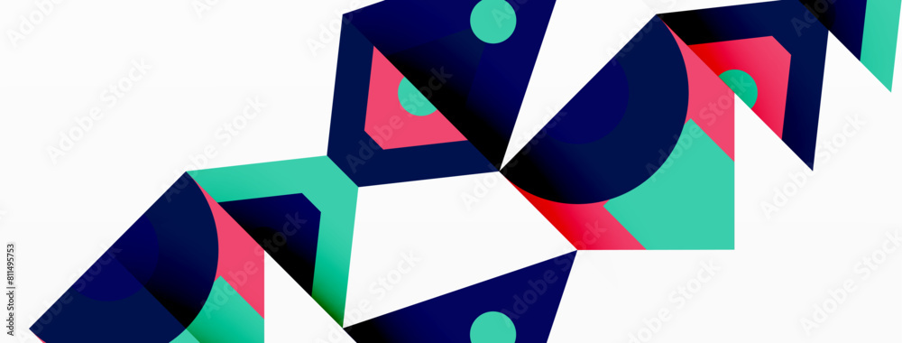 Aufkleber a creative arts display featuring a stack of triangles in electric blue hues on a white background, 