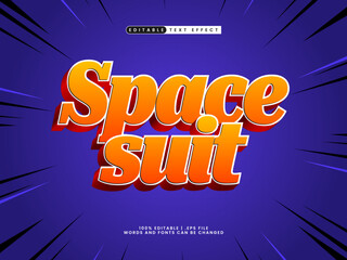 space suit editable text effect in space and galaxy text style