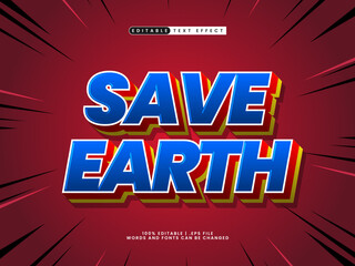 save earth editable text effect in space and galaxy text style