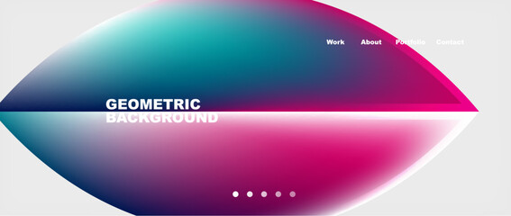 Glassmorphism geometric abstract background. Vector Illustration For Wallpaper, Banner, Background, Card, Book Illustration, landing page