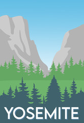 Fototapeta premium yosemite national park with blue sky