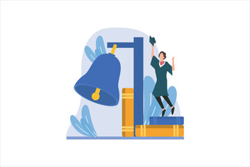 Graduation Day Flat Design Illustration