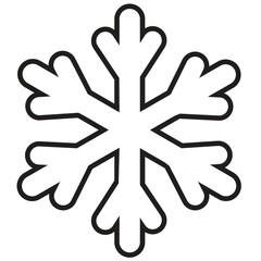Snowflake icon for winter at Christmas, Vector illustration