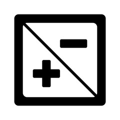 Vector solid black icon for Expand collapse