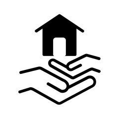 Vector solid black icon for Legacy