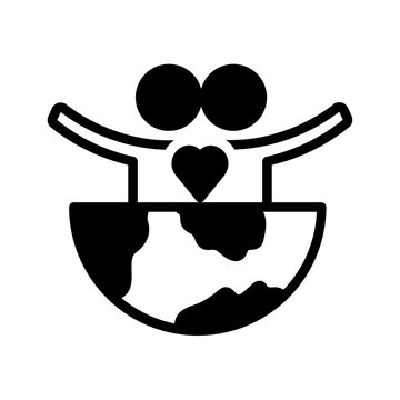 Vector solid black icon for Social