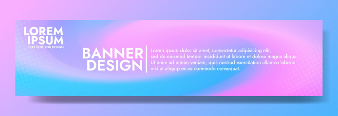 Make a statement with this visually appealing pink and light blue abstract mesh wave blur banner template. Perfect for promotional banners, social media, brochures, and presentations