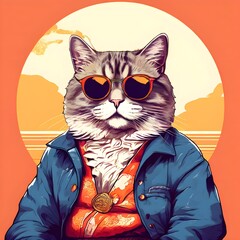 cat with sunglasses