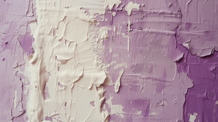 Texture lilac oil paint and white canvas