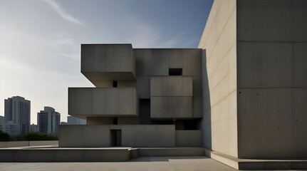 Architecture, building, design, tada ando, in city, concrete.generative.ai 