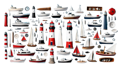 boats lighthouse art illustration painting drawing watercolor sea nature ocean landscape water coast light artwork sky harbor paint summer blue bay green building style picture architecture