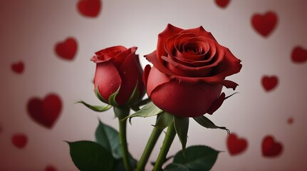red rose on a beautiful background HD 8K wallpaper Stock Photographic Image.generative.ai 