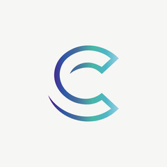 Geometric Minimalist Letter C Logo