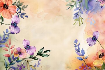 A business template incorporated within a floral boarder frame adds an elegant touch to corporate presentations