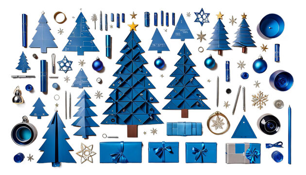 christmas blueprint tree architecture vignetting construction plan design drawing project architect architectural illustration model concept