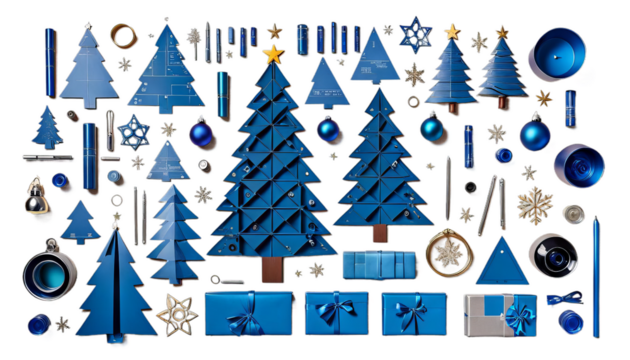 christmas blueprint tree architecture vignetting construction plan design drawing project architect architectural illustration model concept