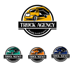Colorful Truck Agency Logo Design..