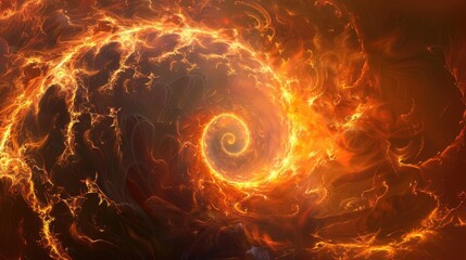 Fiery spirals pulsating with optical motion