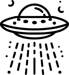 UFO flying saucer alien space ship Vector illustration