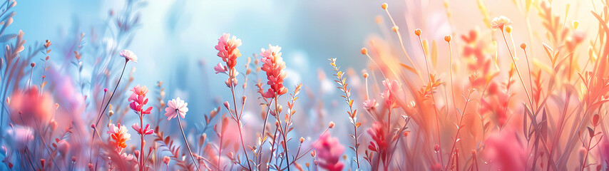 Soft Pastel Wildflower Meadow