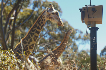 Conservation efforts supported by AI cameras that automatically photograph wildlife.