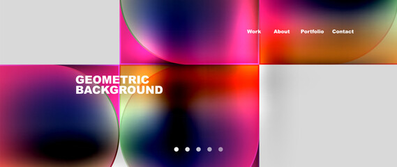 Geometric abstract glassmorphism with circles and squares. Vector Illustration For Wallpaper, Banner, Background, Card, Book Illustration, landing page