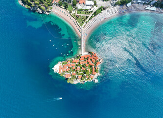 Fototapeta premium Sveti Stefan - Budva, Montenegro