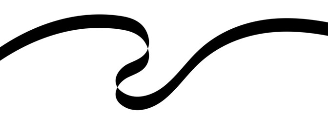 Abstract perspective line stripes with 3d dimensional effect isolated on white. Abstract wave element for design