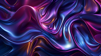 abstract background with colorful glowing curves, dark blue and purple color scheme