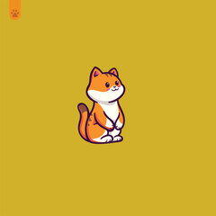 orange cat design that packs a sticker