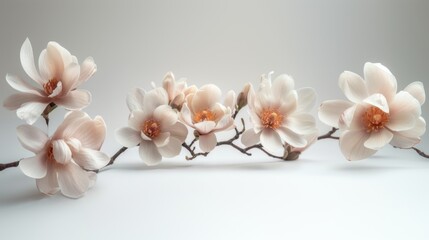 magnolia flowers Photography with white background, graphic resource, 
