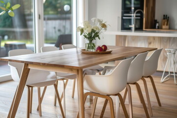 dining table, home interior design of modern