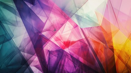 Obraz premium Multi colored geometric polygons in an abstract background
