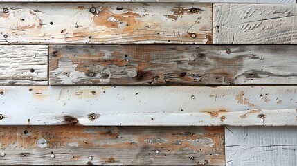 Rustic white wooden planks textured background