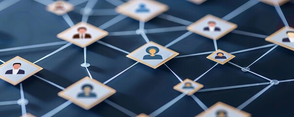 A flowchart showing customer personas connected to personalized sales scripts, symbolizing targeted communication