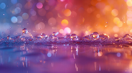 Abstract bubble wallpaper featuring glowing spheres in blue purple and pink
,
purple coloured water drops on purple background
