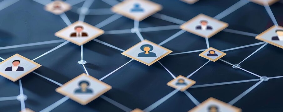 A flowchart showing customer personas connected to personalized sales scripts, symbolizing targeted communication
